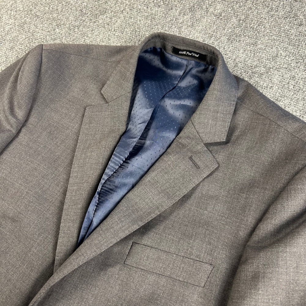 Mantoni Mens Grey 100% Virgin Wool Slim Fit Suit Jacket Blazer Size 40